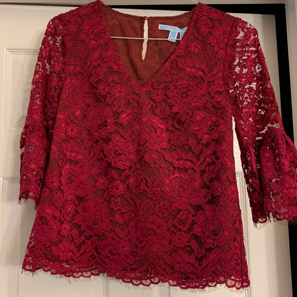 Draper James lace top size 0